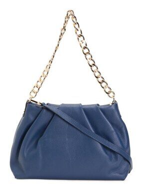 CHIARA FERRETTI Made In Italy Leather Chinch Shoulder Chain Strap Handbag